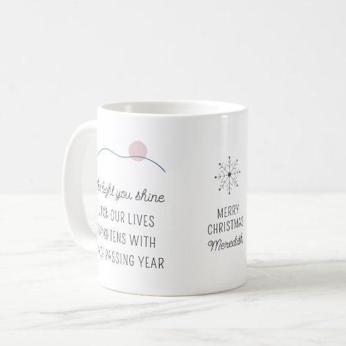 The Light You Shine Merry Christmas Coffee Mug