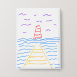 The Lighthouse and the Pier Button