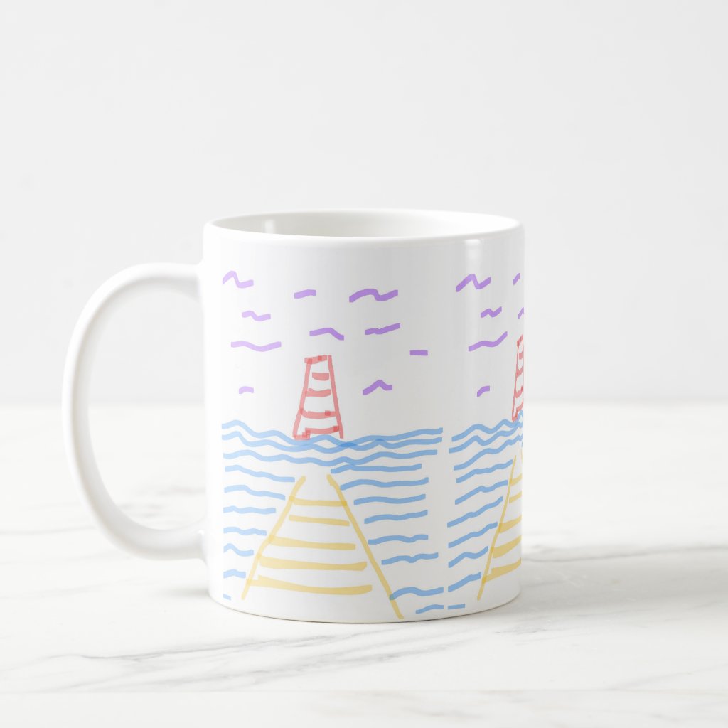 The Lighthouse and the Pier Coffee Mug