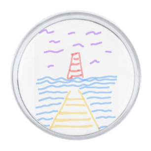 The Lighthouse and the Pier Lapel Pin