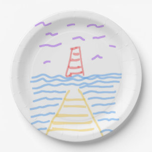 The Lighthouse and the Pier  Paper Plates