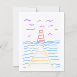 The Lighthouse and the Pier Postcard