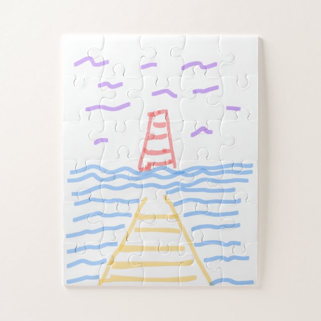 The Lighthouse and the Pier Puzzle (Vertical)