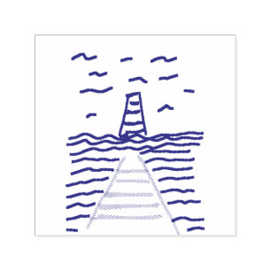 The Lighthouse and the Pier Self-inking Stamp