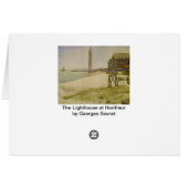 The Lighthouse at Honfleur by Georges Seurat Cards (Back Horizontal)
