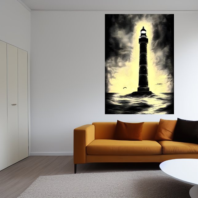 The Lighthouse at the sea | AI Art Poster (Creator Uploaded)