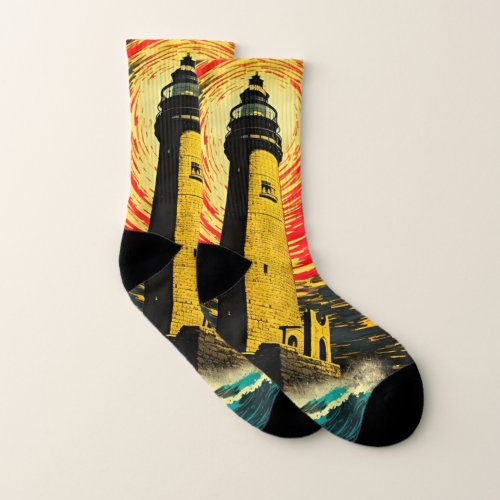 The Lighthouse of Alexandria A Space_Time Reality Socks