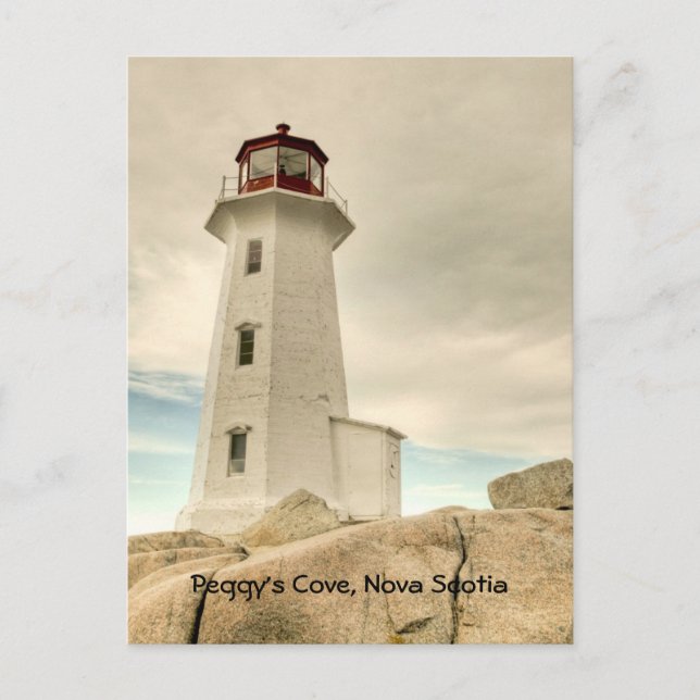 The Lighthouse, Peggy's Cove, Nova Scotia. Postcard (Front)