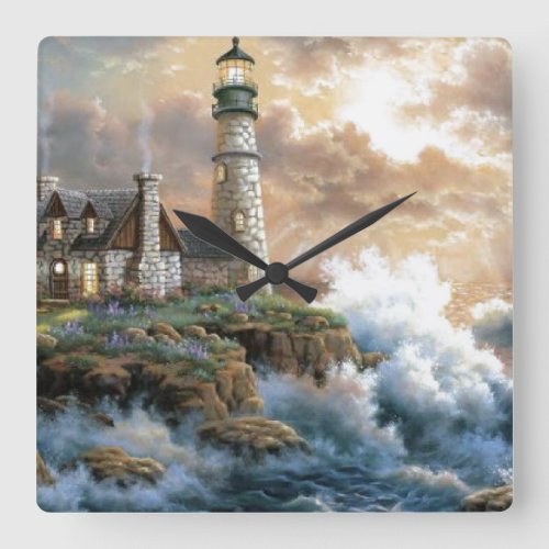 The Lighthouse Square Wall Clock