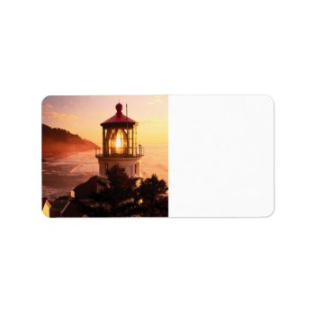 The Lighthouse View Label by KraftyKays at Zazzle