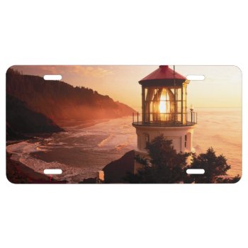 The Lighthouse View License Plate by KraftyKays at Zazzle