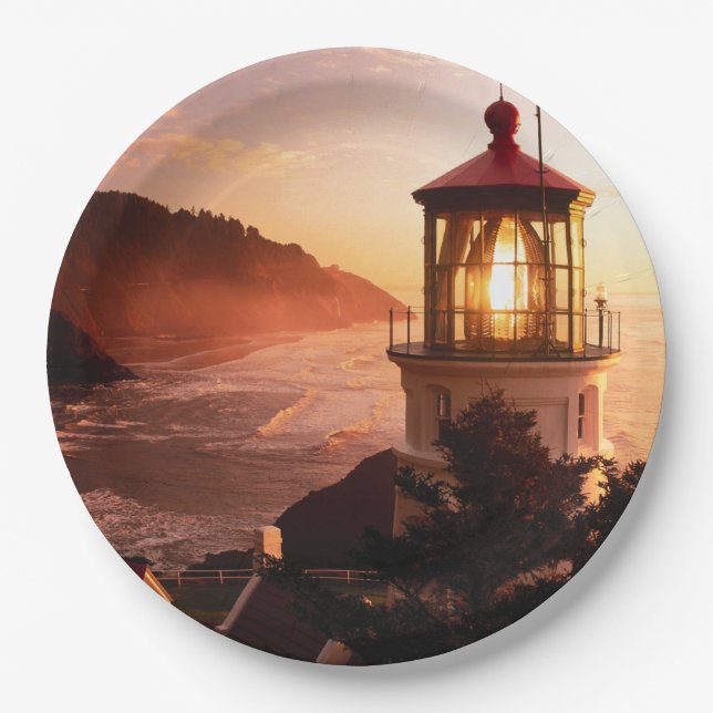 The Lighthouse View Paper Plates (Front)