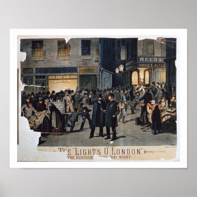 'The Lights O' London' (colour litho) Poster (Front)