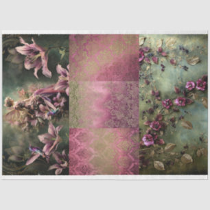 The Lily, Fairy Tale Fantasy collage Tissue Paper