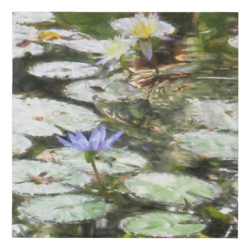 The lily pond always tranquil Faux Canvas Print