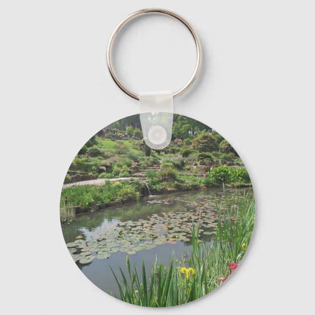 The Lily Pond at RHS Wisley Keychain (Front)