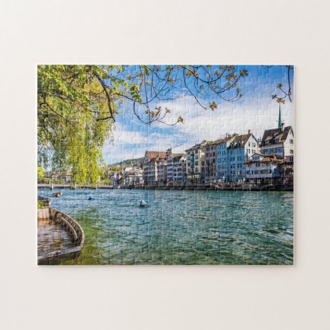 The Limmat River, Zurich Jigsaw Puzzle (Horizontal)