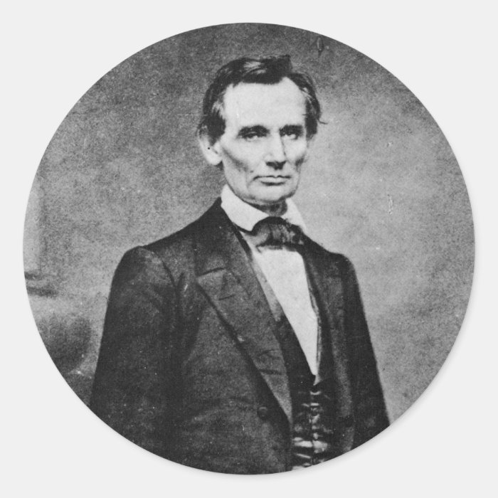The Lincoln Cooper Union Portrait 1860 Classic Round Sticker Zazzle