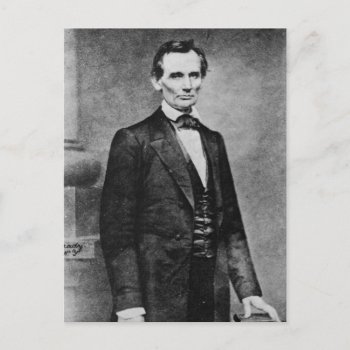 The Lincoln Cooper Union Portrait ~ 1860 Postcard by fotoshoppe at Zazzle