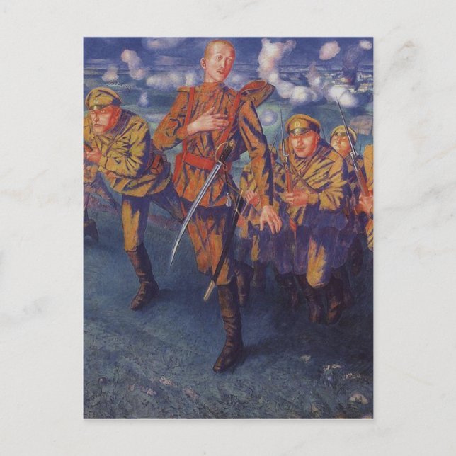 The Line of Fire by Kuzma Petrov-Vodkin Postcard (Front)