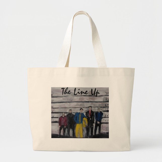 The Line Up Large Tote Bag (Front)