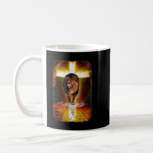 The Lion And The Lamb Jesus Christ Cross Christian Coffee Mug