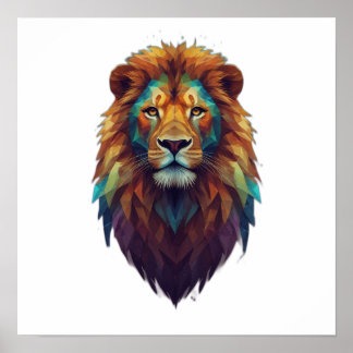 The lion art  poster