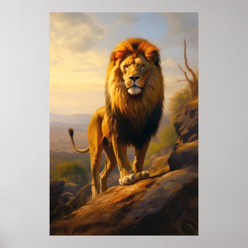 The Lion at Sunset Poster