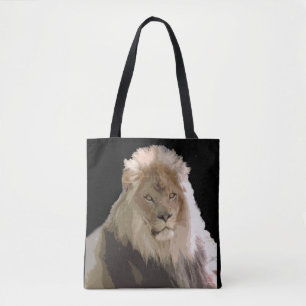 The Lion  Black Tote Bag