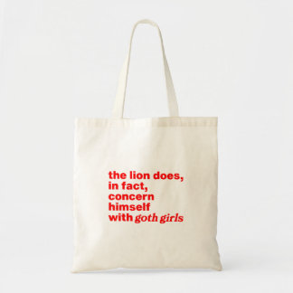 The Lion Does In Fact Concern With Goth Retro Tote Bag
