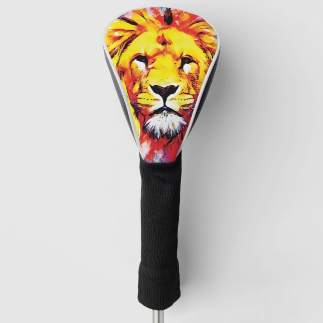 The Lion Face  Golf Head Cover (Front)