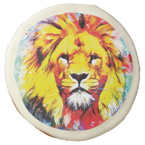 The Lion Face  Sugar Cookie