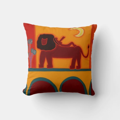The Lion From Fulham Broadway 2008 Throw Pillow
