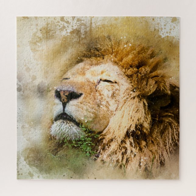 The lion is the king of animals jigsaw puzzle (Vertical)