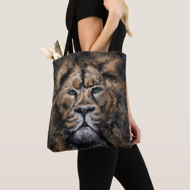 The Lion King - Abstract Art Modern Style Painting Tote Bag (Close Up)