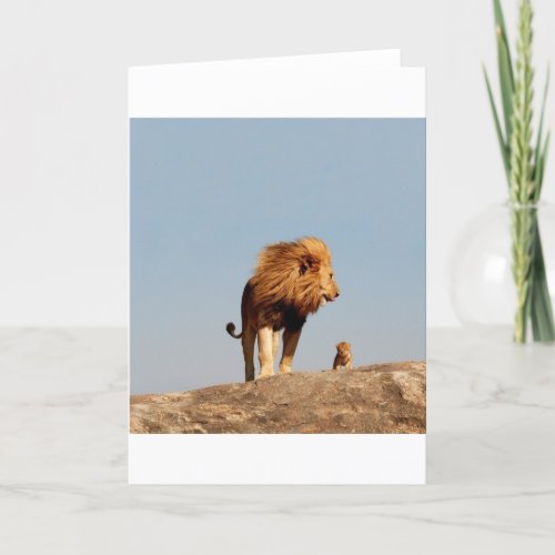 The Lion King  Adult Lion and Cub Card