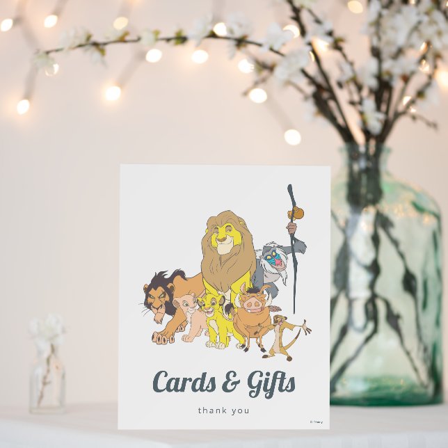 The Lion King Baby Shower Cards & Gifts Sign (In Situ (Wedding))