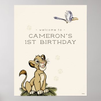 The Lion King Birthday Welcome Poster by lionking at Zazzle