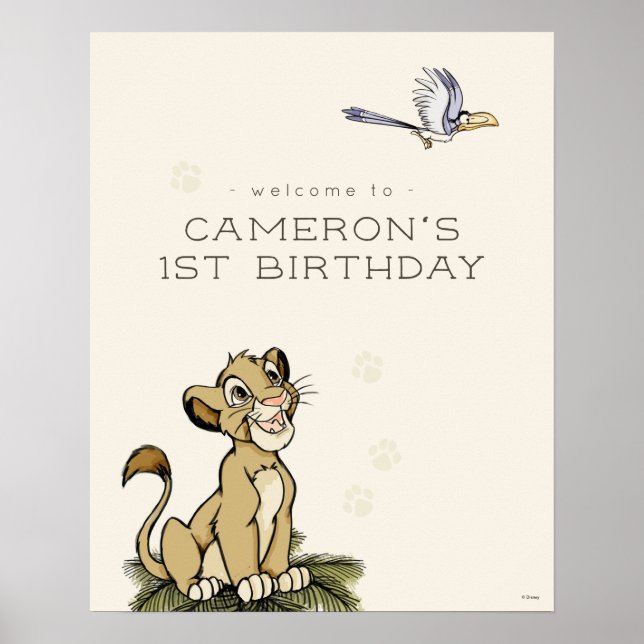 The Lion King Birthday Welcome Poster (Front)