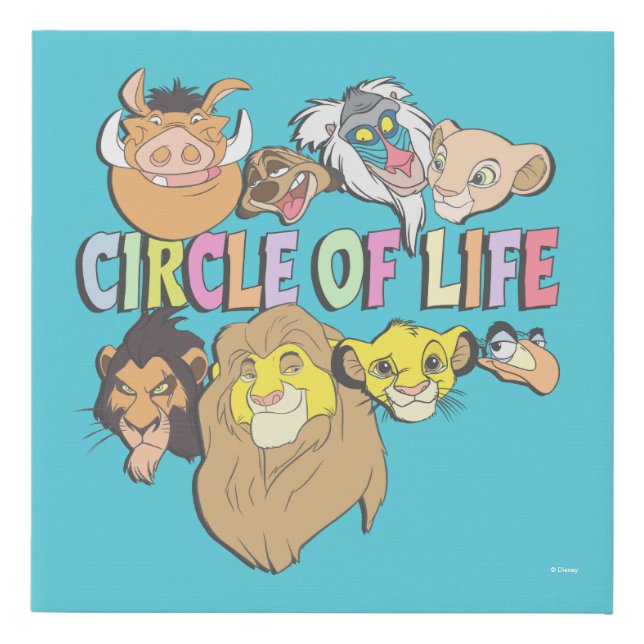 The Lion King | Circle of Life Faux Canvas Print (Front)