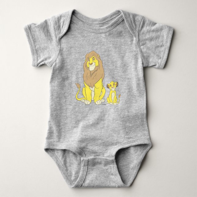 The Lion King | Mighty Kings Baby Bodysuit (Front)