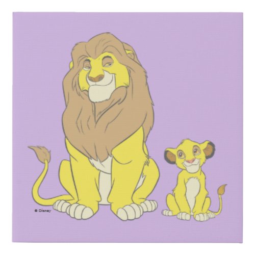 The Lion King  Mighty Kings Faux Canvas Print