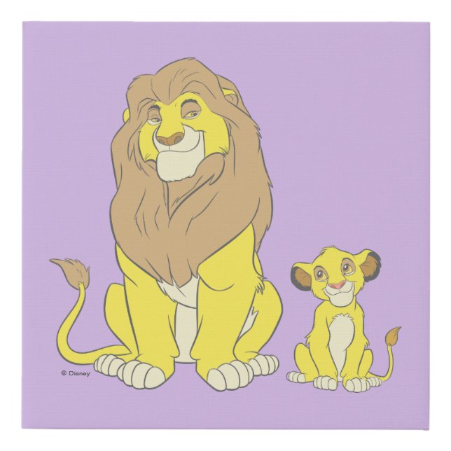 The Lion King | Mighty Kings Faux Canvas Print (Front)