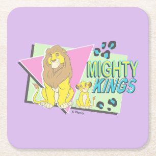 The Lion King   Mighty Kings Square Paper Coaster