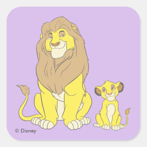 The Lion King  Mighty Kings Square Sticker