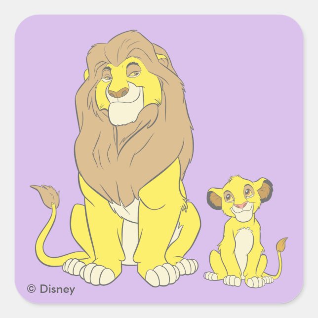The Lion King | Mighty Kings Square Sticker (Front)