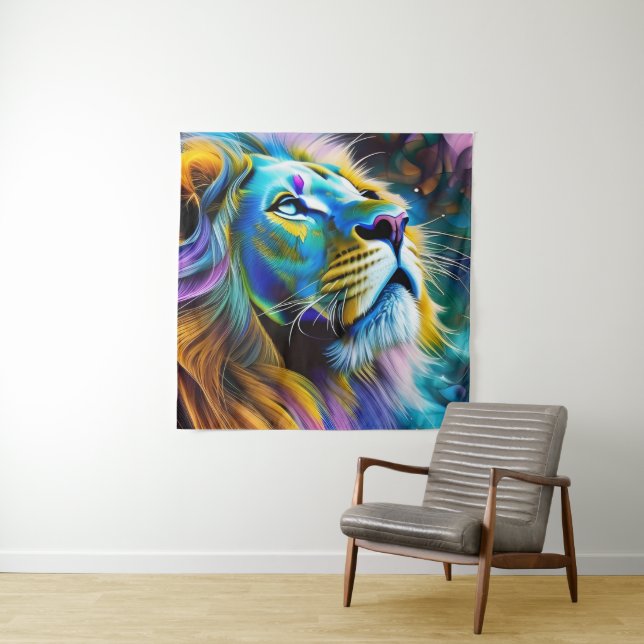 The Lion, King Of All Cats Tapestry (In Situ)