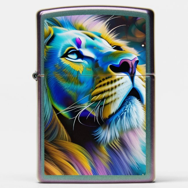 The Lion, King Of All Cats Zippo Lighter (Front)