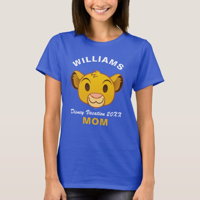 The Lion King | Simba Emoji - Family Vacation T-Shirt (Front)