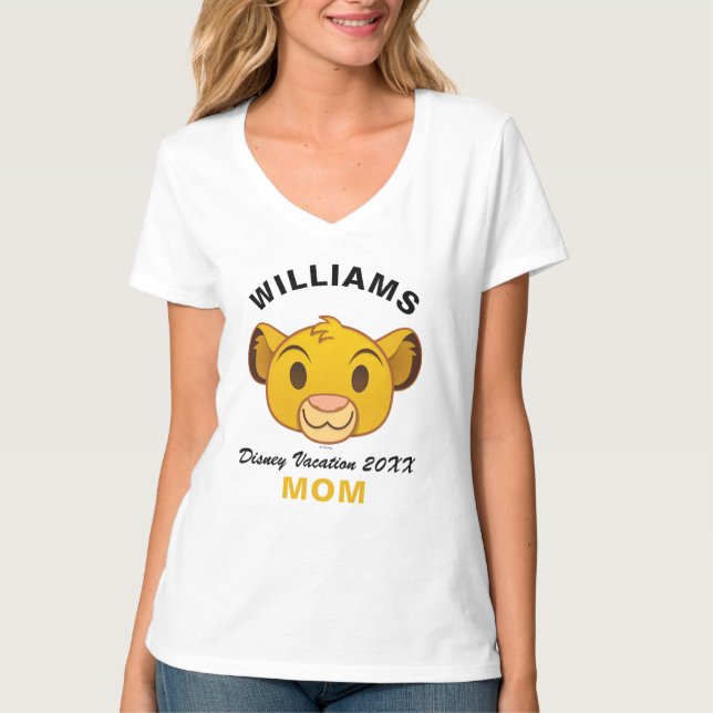The Lion King | Simba Emoji - Family Vacation T-Shirt (Front)